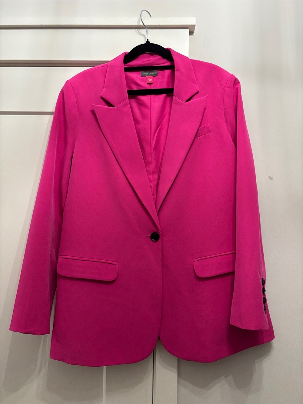 Vince Camuto Vibrant Pink Single-Button Blazer